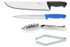 Pack spécial poissonnier 4 couteaux et accessoires