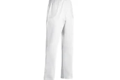 Pantalon de cuisine unisexe Egochef Nurse blanc 100% coton