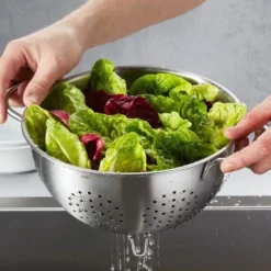 Passoire Gefu Colino 24cm en acier inox + 3 pieds