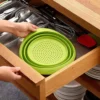 Passoire rétractable Lékué ø23cm en silicone Platinum