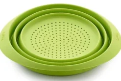 Passoire rétractable Lékué ø23cm en silicone Platinum