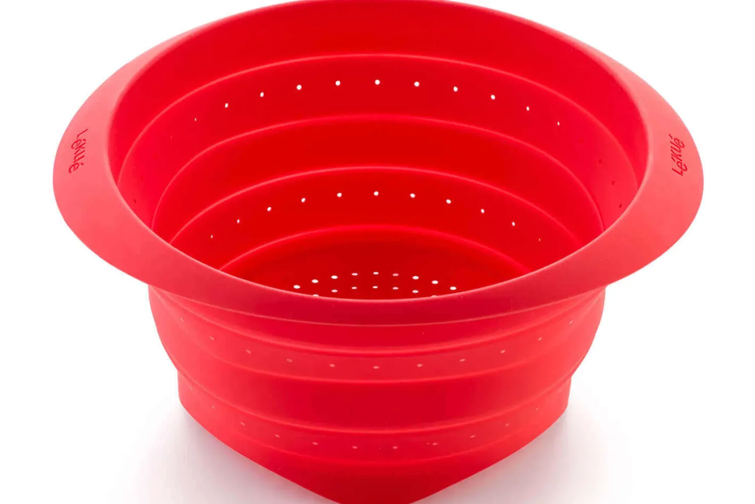 Passoire rétractable Lékué ø23cm en silicone Platinum