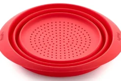 Passoire rétractable Lékué ø23cm en silicone Platinum