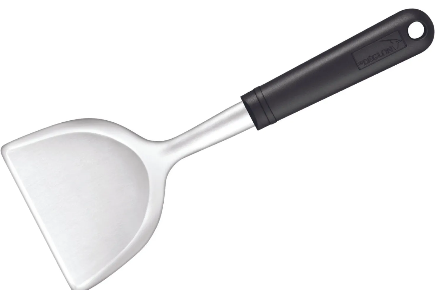 Pelle plancha en acier inox Déglon avec manche ABS 26 x 10 cm
