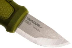 Petit couteau Mora Eldris 12633 lame inox 5,9cm manche caoutchouc vert + allume-feu + étui