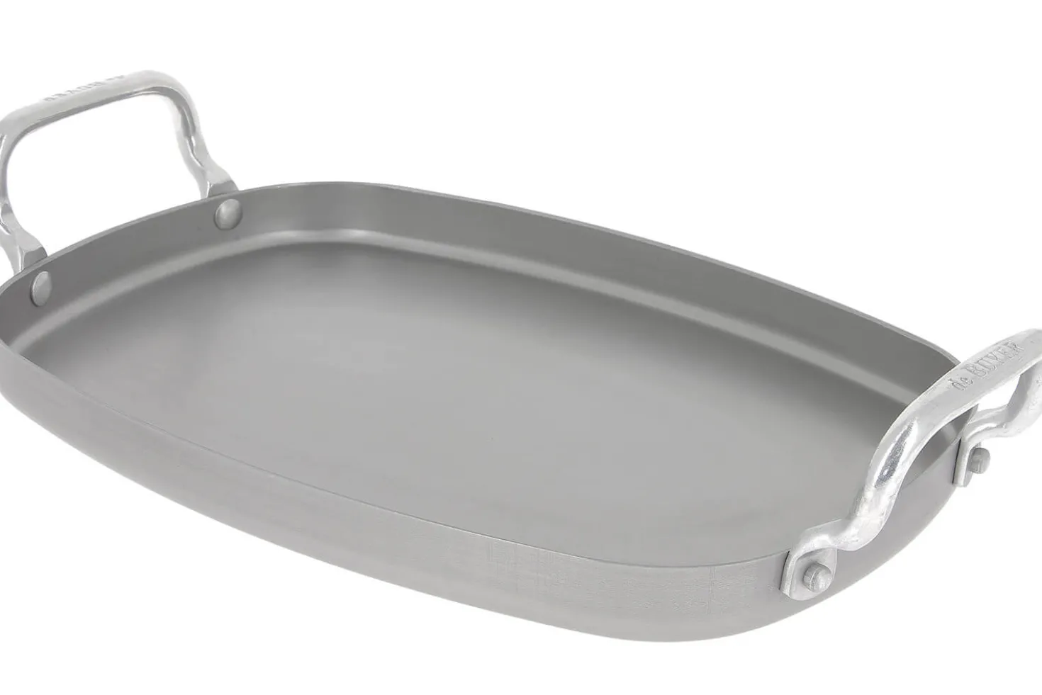 Plancha De Buyer Mineral B Element 38x26cm en fer avec 2 anses