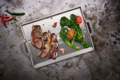 Plancha Steak Champ en acier inoxydable 38x28cm