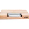 Planche Boos Blocks Prep Masters bois d'érable + plateau acier 46x46x6cm