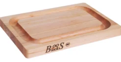 Planche à découper Boos Blocks double-face avec rigole en bois d'érable 31x20cm