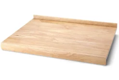 Planche à découper Continenta avec rebord et rigole en bois d'hévéa 62x46,5x4,5cm