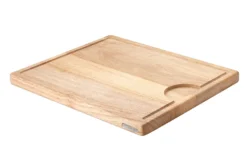 Planche à découper Continenta en bois d'hévéa + rigole