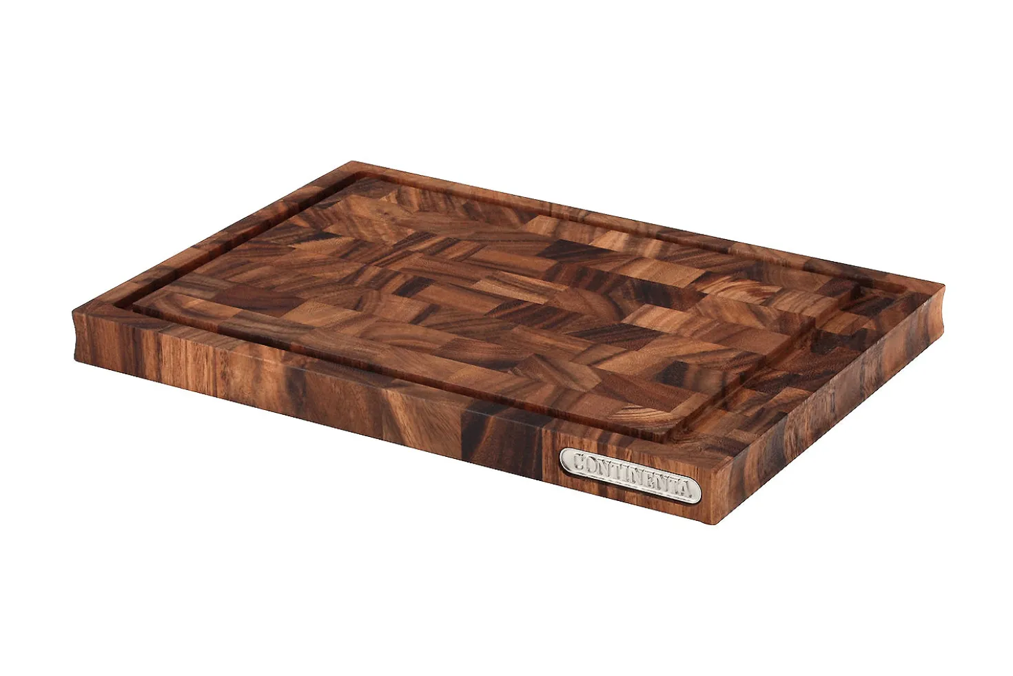 Planche à découper Continenta en bois d'acacia mosaïque + rigole