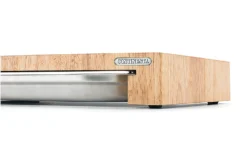 Planche à découper Continenta en bois 39x27x6cm + bac inox