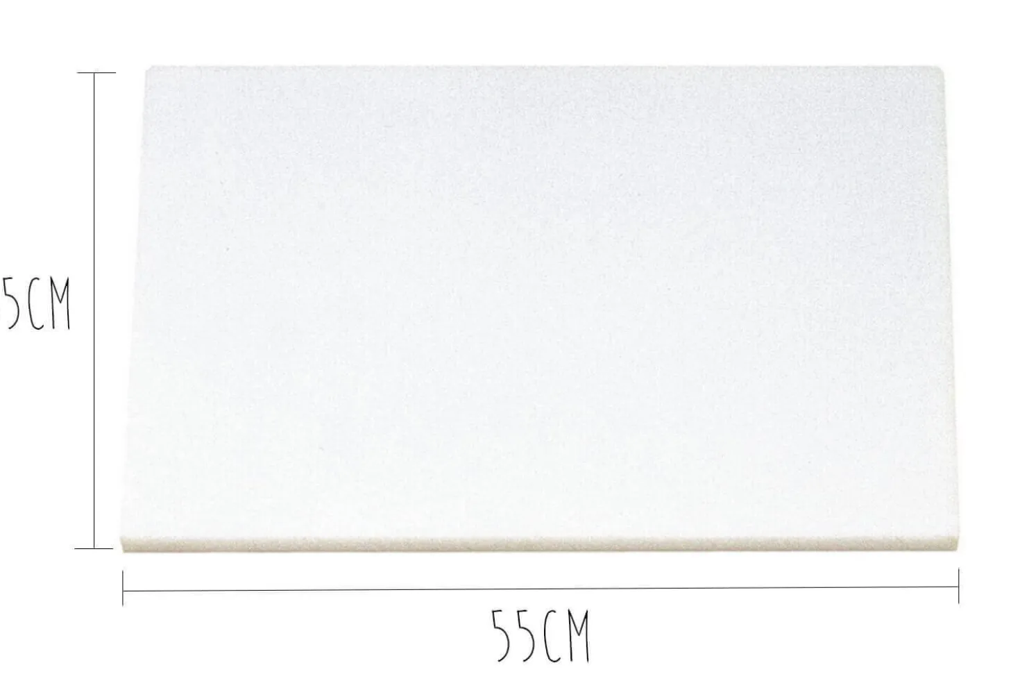 Planche à découper polyéthylène blanc HD500 avec pieds 55x35cm