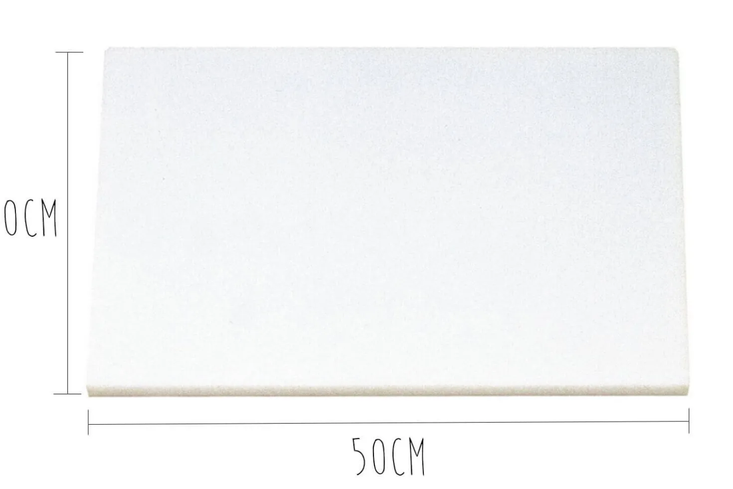 Planche à découper polyéthylène blanc HD500 avec pieds 50x30cm