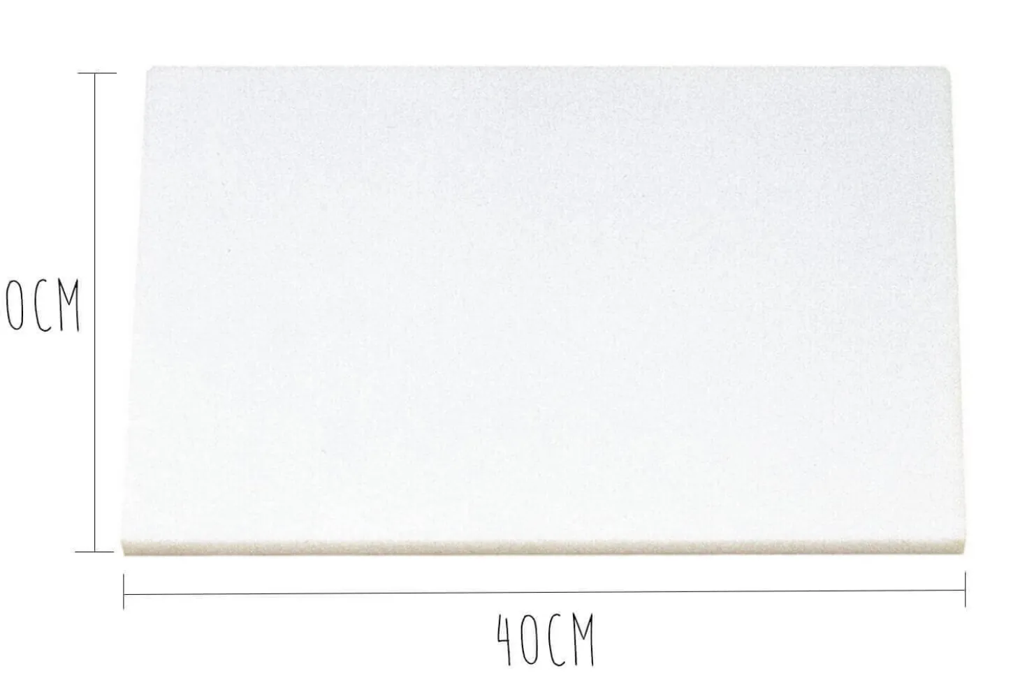 Planche à découper polyéthylène blanc HD500 avec pieds 40x30cm
