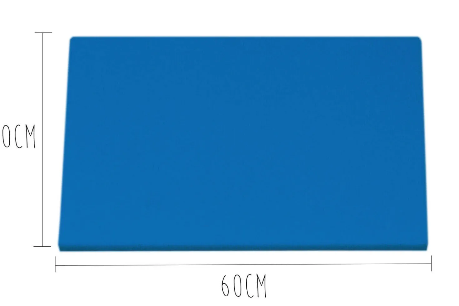 Planche à découper polyéthylène bleue HD500 avec pieds 60x40cm