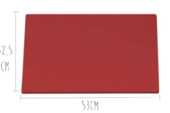 Planche à découper polyéthylène rouge HD500 avec pieds 53x32,5cm