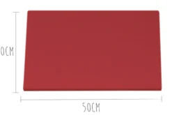 Planche à découper polyéthylène rouge HD500 avec pieds 50x30cm