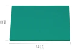 Planche à découper polyéthylène verte HD500 avec pieds 60x40cm