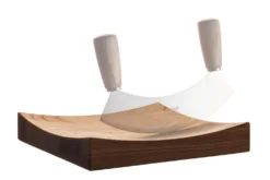 Planche à découper pour hachoir Triangle en frêne 23x23x4cm