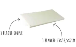 1 planche à découper professionnelle 53x32x2cm + 1 plaque flexible