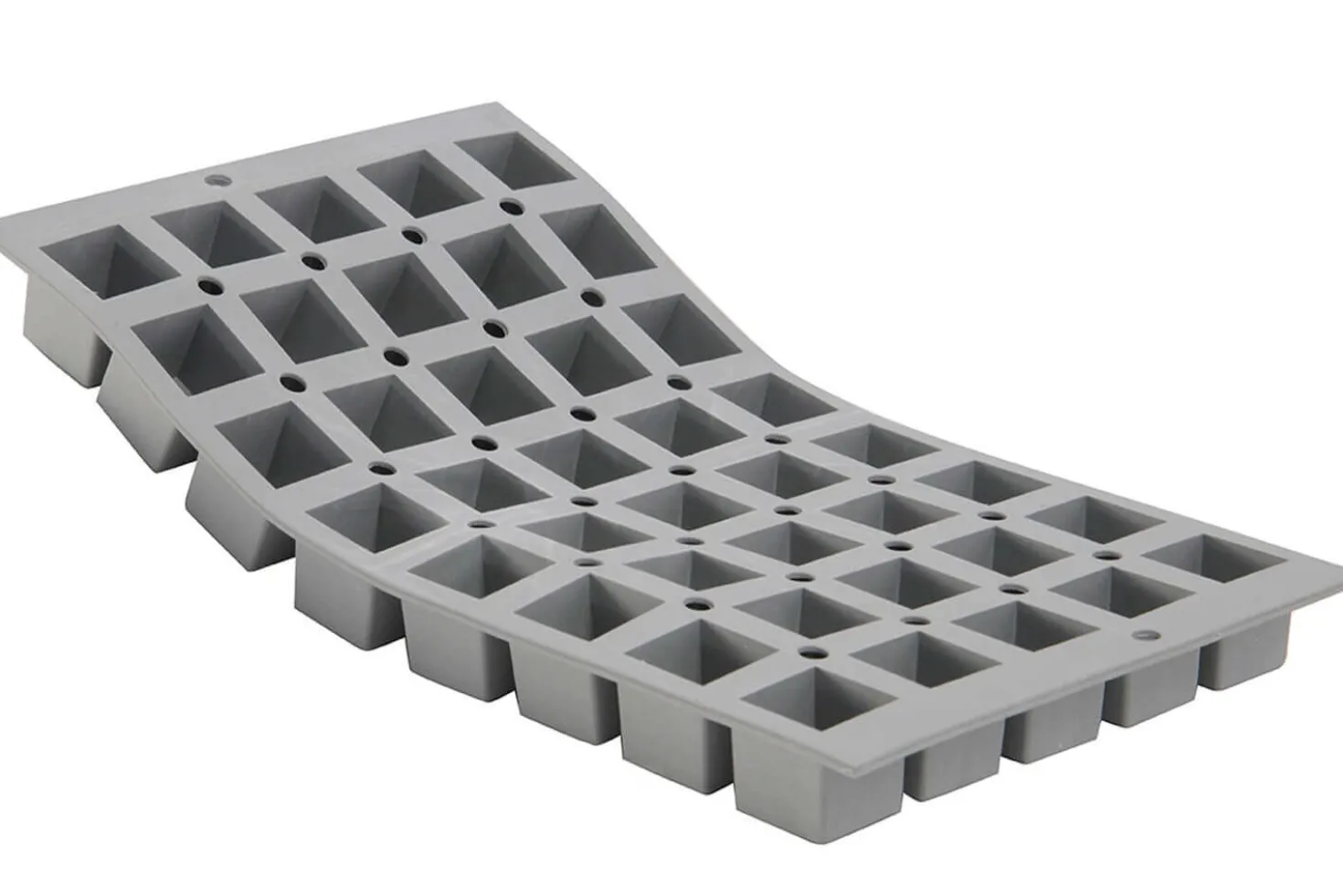 Plaque De Buyer Elastomoule en silicone 40 mini-cubes