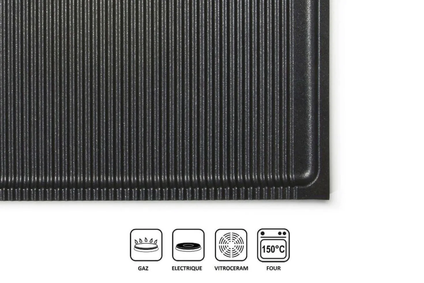Plaque de cuisson Risoli BBQ multifonction en aluminium 38x26cm