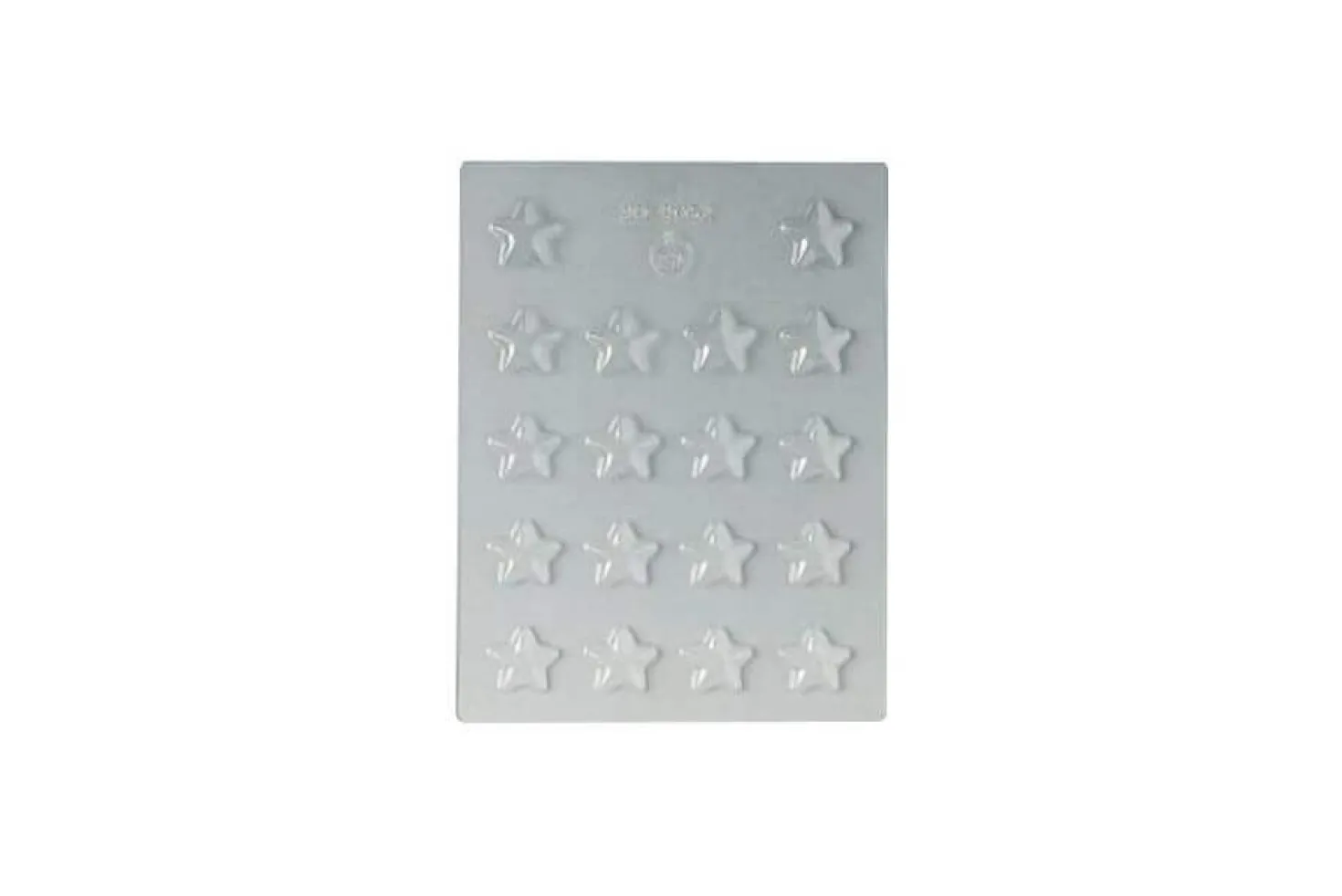 Plaque de 18 moules à chocolat - Etoile 30 x 8mm