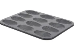 Plaque 12 madeleines De Buyer en acier anti-adhésif
