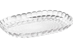 Plat de service transparent Guzzini Tiffany en acrylique 45x31x4,5cm