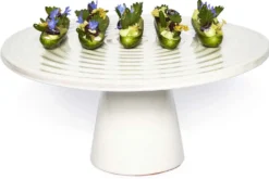 Plateau de présentation 25cm Dutch Deluxes en céramique blanche