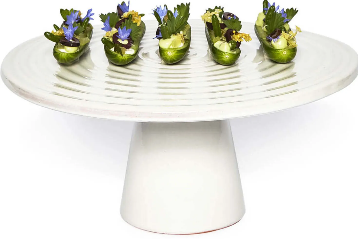 Plateau de présentation 25cm Dutch Deluxes en céramique blanche
