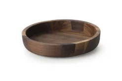 Plateau de service rond Continenta en noyer Ø20x4,3cm