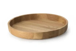 Plateau de service rond Continenta en chêne Ø38x5,4cm
