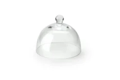Plateau à fromage avec cloche en verre Continenta en bois d'hévéa Ø20x14cm