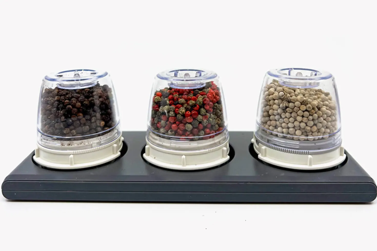 Plateau rectangulaire empilable Finamill pour 3 capsules de broyage