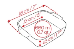 Plat four individuel carré Peugeot Appolia en céramique écru 13x13x4,5cm