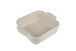 Plat four individuel carré Peugeot Appolia en céramique écru 13x13x4,5cm