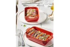 Plat four individuel rectangle Peugeot Appolia en céramique écru 22x12x4,5cm