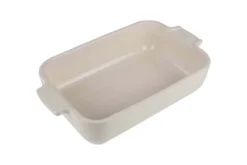 Plat four individuel rectangle Peugeot Appolia en céramique écru 22x12x4,5cm