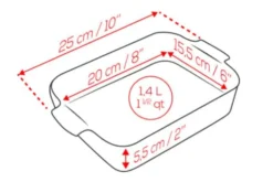 Plat four rectangle Peugeot Appolia en céramique ardoise