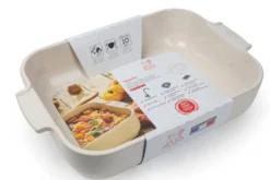Plat four rectangle Peugeot Appolia en céramique écru 36x23,6x7,5cm