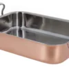 Plat à rôtir en cuivre De Buyer Inocuivre multicouches 41x27,5x13,3cm anses en fonte d'inox