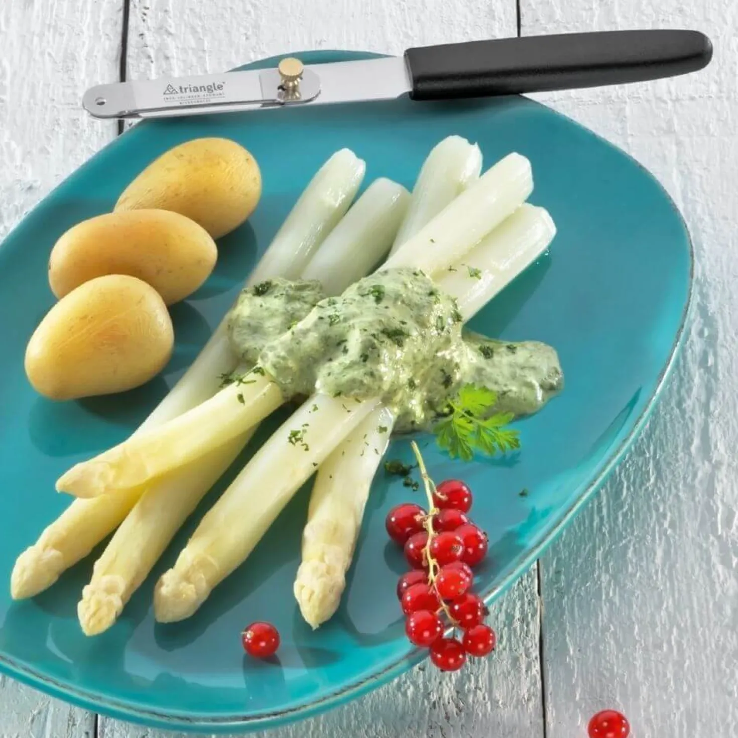 Éplucheur à asperges Triangle réglable pour droitier