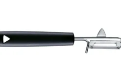 Éplucheur Triangle lame pivotante inox et manche green grip noir