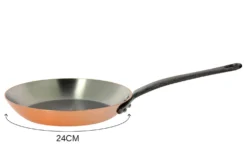 Poêle à frire en cuivre De Buyer Inocuivre poignée en fonte d'acier