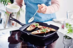Poêle grill antiadhésive Beka Energy 28x28cm en fonte d'aluminium