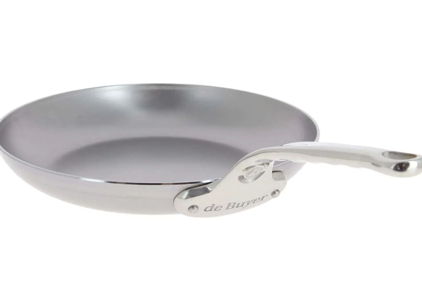 Poêle à omelette De Buyer Mineral B Pro 28cm en acier et poignée en fonte d'inox
