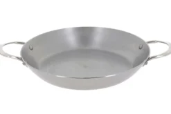 Poêle à Paëlla De Buyer Mineral B Element en fer 2 anses inox rivetées 32cm